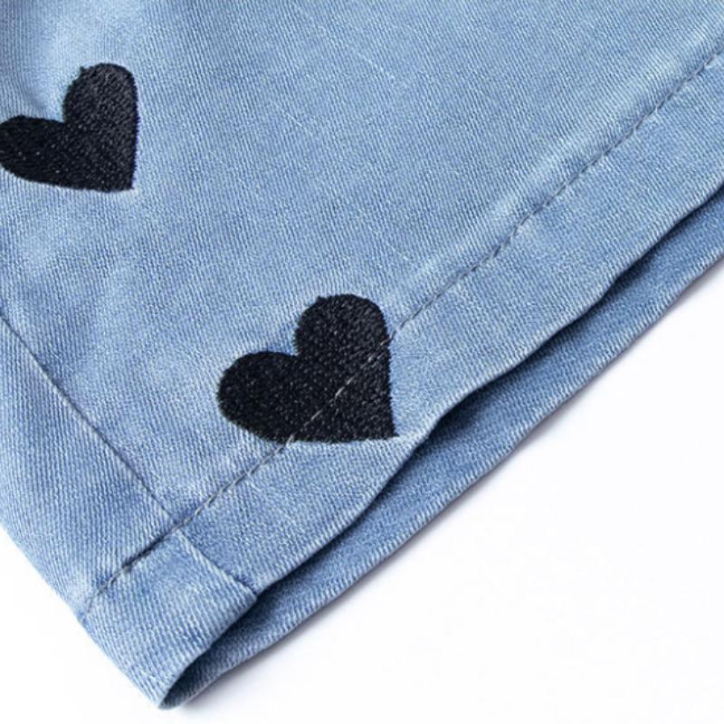 Тонкие джинсовые шорты Tencel, женские летние свободные тонкие брюки с высокой талией, широкие брюки из ледяного шелка с пятью точками