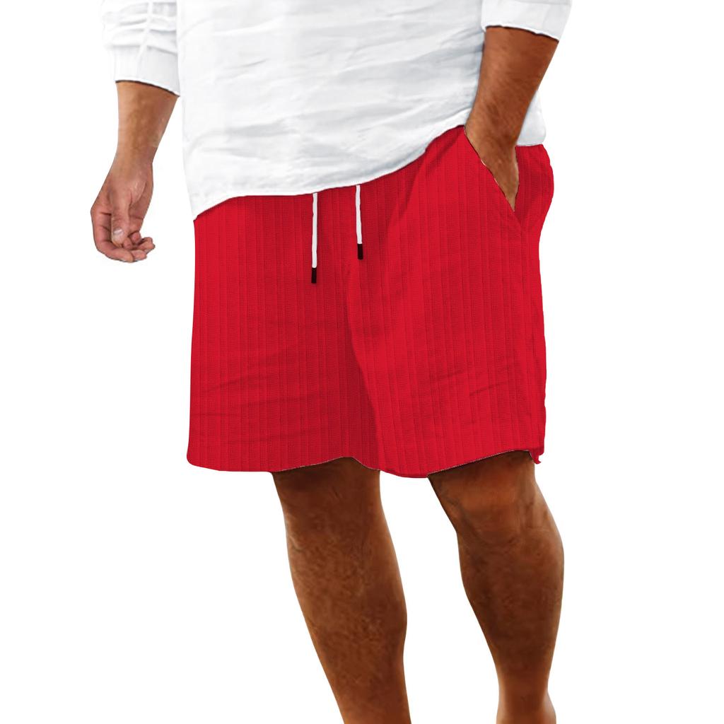 Мужские спортивные хлопковые льняные повседневные свободные шорты Повседневные пижамы с карманами для бега Брюки