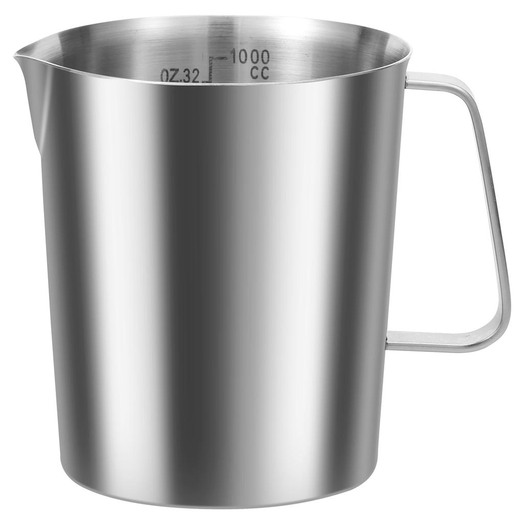 Кувшин для вспенивания молока из нержавеющей стали 2 л, Мерный кувшин, Молочник, Широкогорлый градуированный стакан с четкой маркировкой, Кофейные аксессуары