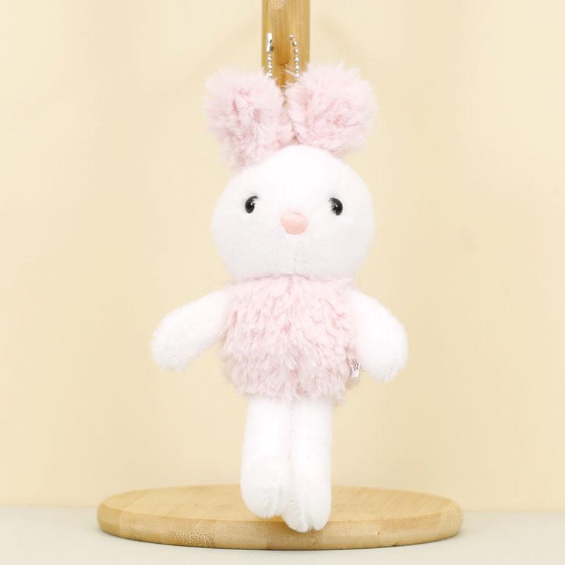 Adorable Plush Rabbit Keychain Stuffed Animal Cute Green Bunny Toy 14cm Soft