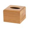 Bamboo Tissue Box Holder Square Tissue Box Cover for Home Restaurant Hotel Office Small Size