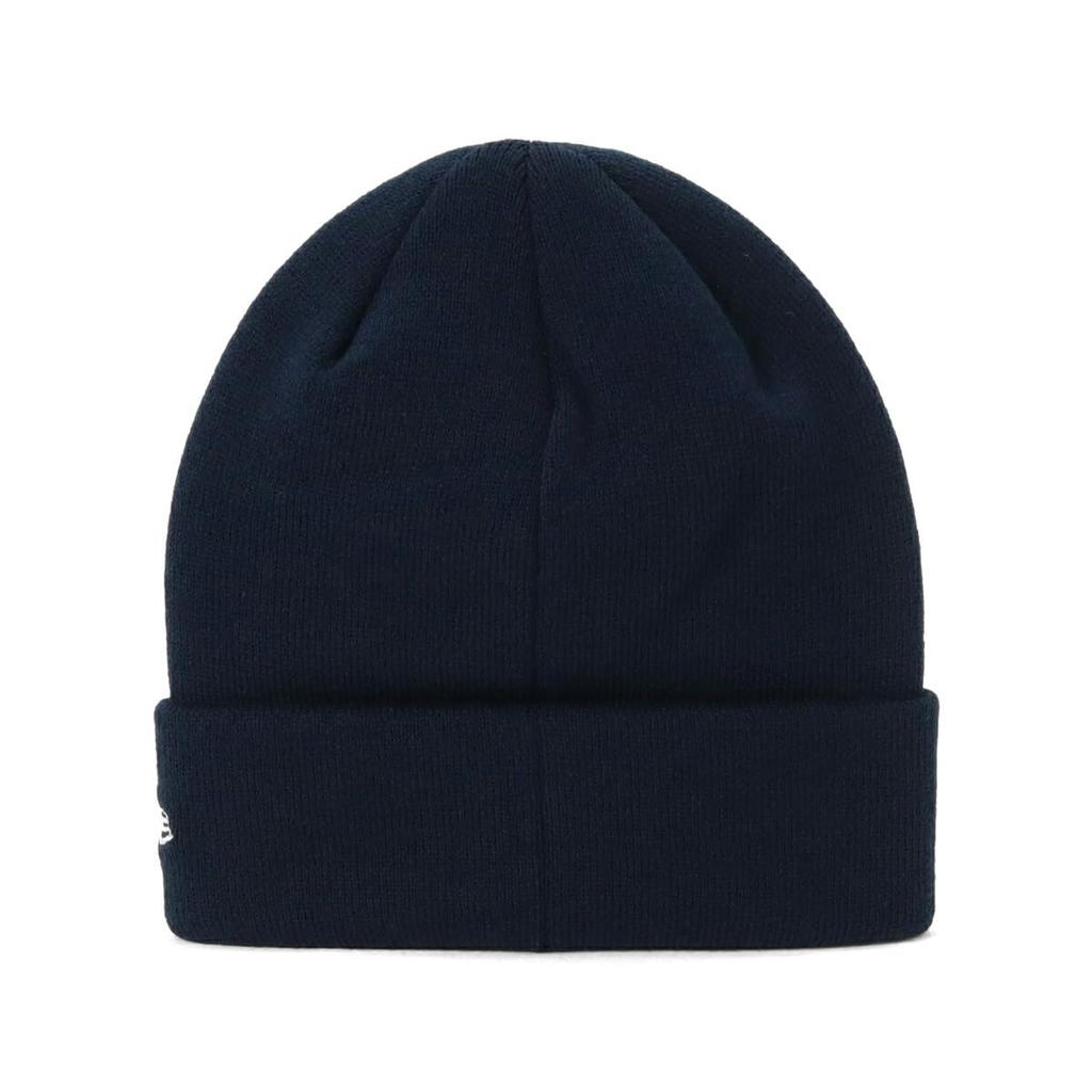 New Era Basic Cuff Knit Beanie Box Logo Label Navy Free Size