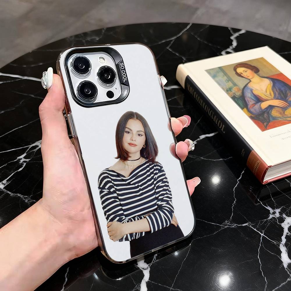 S-Selena Sweet G-Gomez-SG Чехол для телефона для iPhone 17,16,15,14,13,12,11 Plus,Pro Max,XS, Цветной Серебристый Черный Чехол