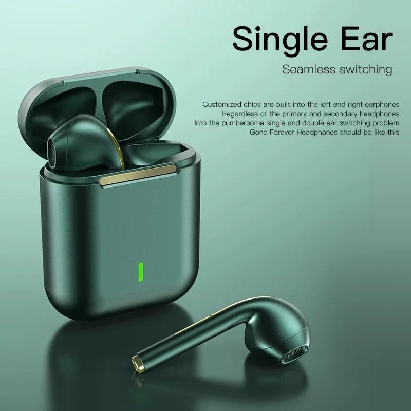 Наушники J18 для XIaomi бинауральные беспроводные HiFI стереонаушники Pop Up 5.0 Mini Sports Tws Bluetooth шумоподавляющая гарнитура