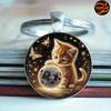 Cute Orange Kitten Keychain Fashion Creative Pendant Accessories