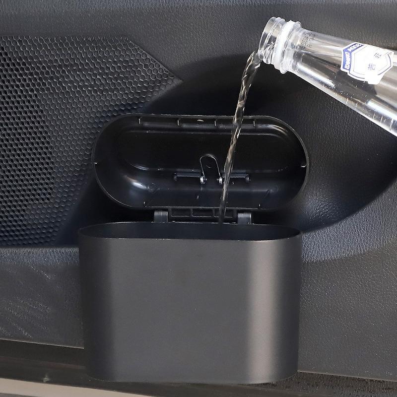 Автомобильное мусорное ведро с крышкой, органайзер-держатель для мусора, с одним рулоном пакетов, мини-герметичный контейнер для хранения для автомобиля, внедорожника, офиса