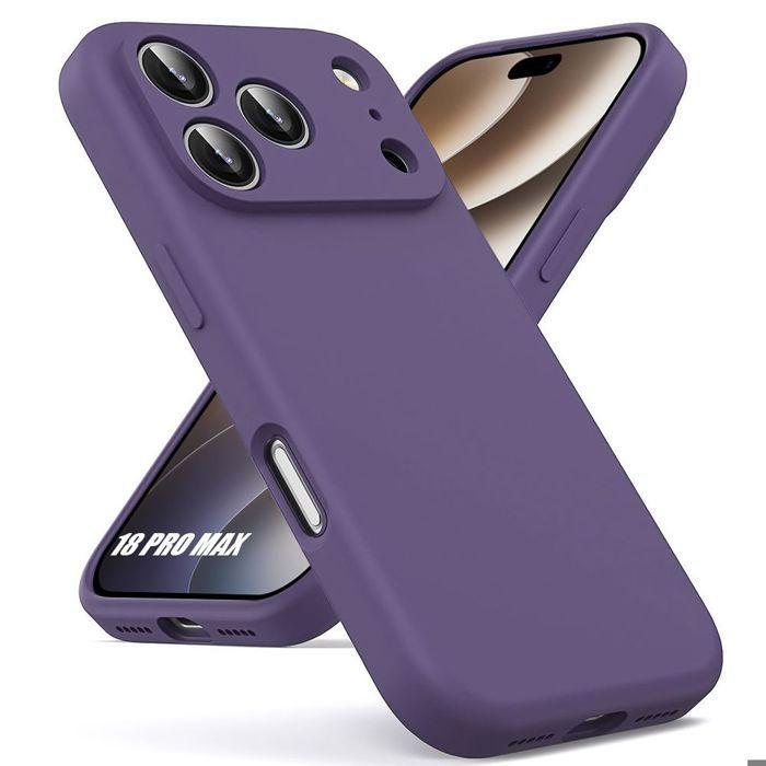 Coque pour iPhone 18 Pro Max, Protection Silicone Ultra Slim Anti-Rayures Antichoc Violet Foncé