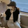 Contrast Color Baseball Jacket Women's New Autumn Design Niche Loose Casual Student Tops Women's Trendy Fashion