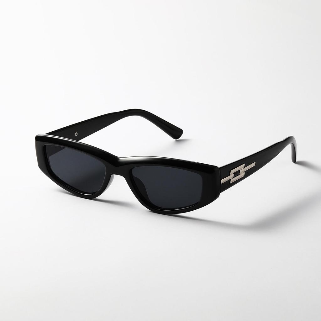 Солнцезащитные очки Xunge Cat Eye в стиле ретро: Тонкая узкая оправа, европейский и американский стиль для женщин и мужчин