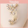 European Style Rhinestone Flower Earring Alloy Jewelry Gift For Women