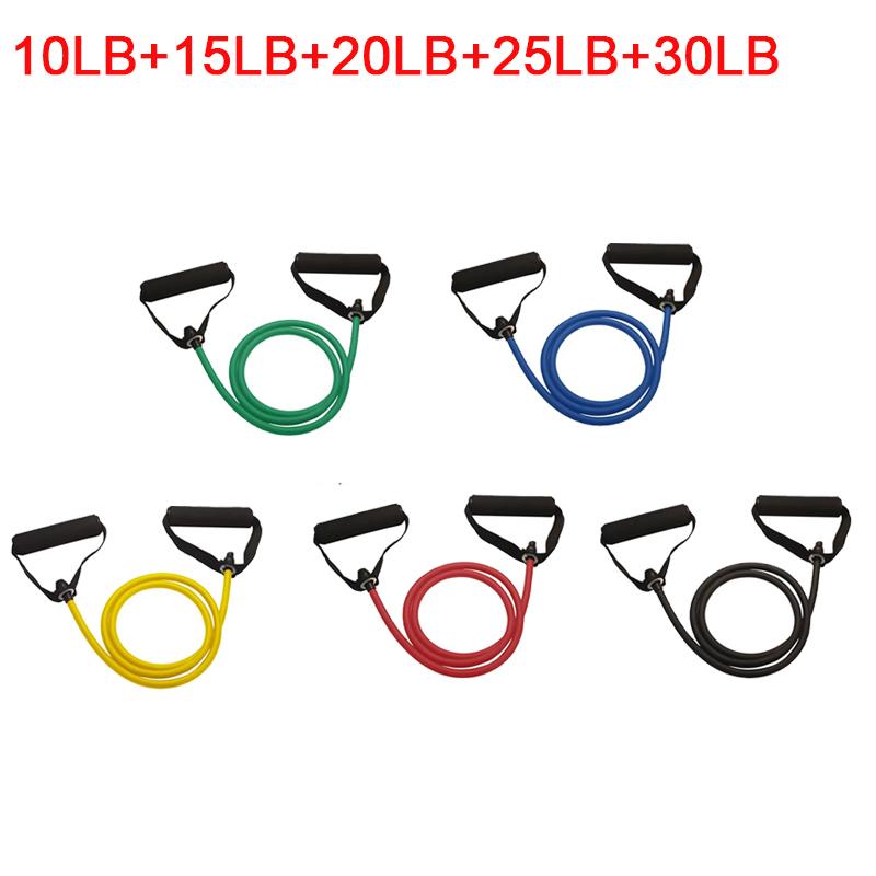 5 уровней эспандеров с ручками, йога, канат, эластичная фитнес-труба, лента для домашних тренировок, силовые тренировки