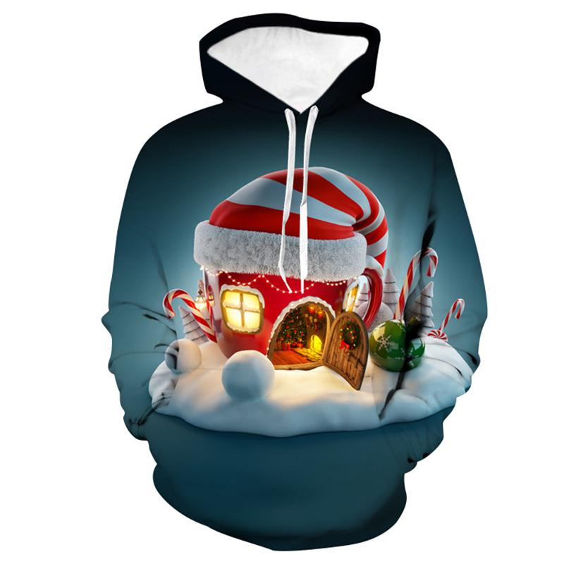 Unisex Christmas Sweatshirt 3D Print Funny Xmas Pullover Men's Hoodie Men Spring Autumn Fashion Casual Jacke Hooded Clothing