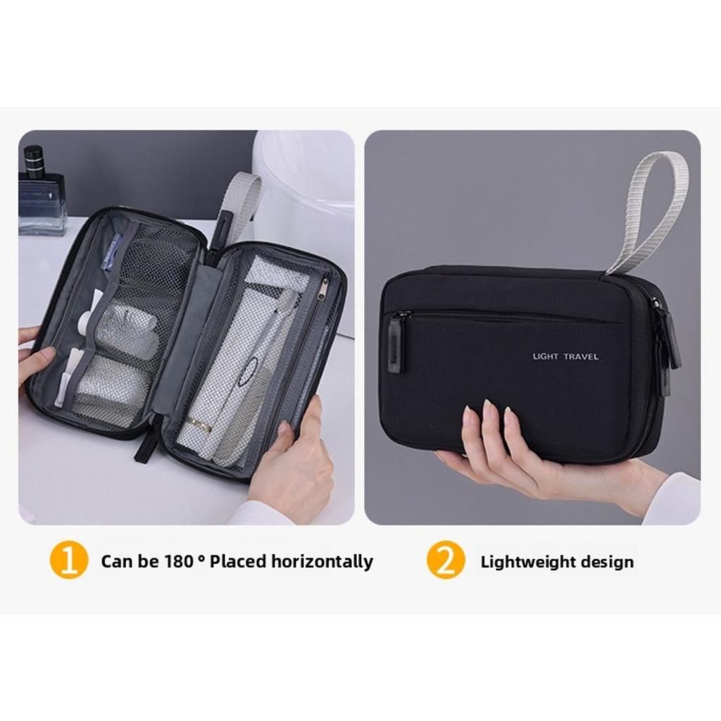 Высококлассный стиль, Большая вместимость для путешествий, Мужская косметичка для ухода, Три в одном, Раздельное хранение, Косметичка, Сумка для фитнеса и плавания