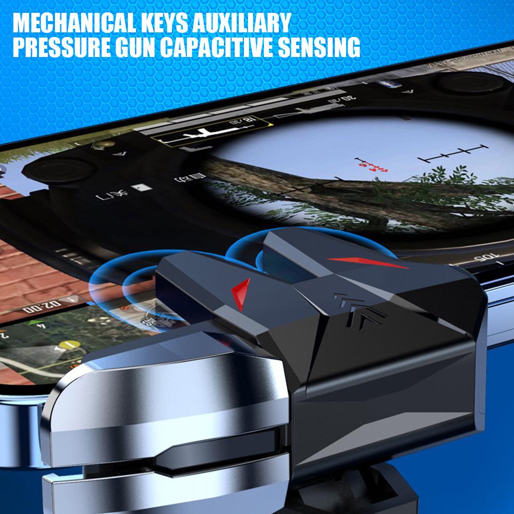 1 Pair S1 6-finger Chicken-eating Joystick Aim Mechanical Key-assisted Button Mobile Phone Gaming Accessorie