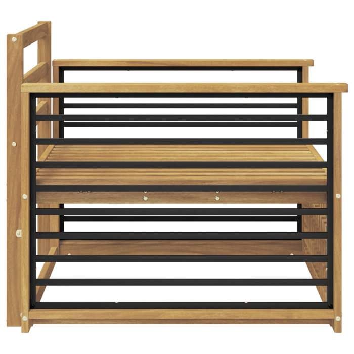 Maison Exclusive - Canapé d’extérieur Bois d'Acacia Massif Blanc