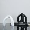 Modern Simple Resin Black and White Hemp Rope Geometric Desk Living Room Model Room Bookcase Fashionable Light Decoration
