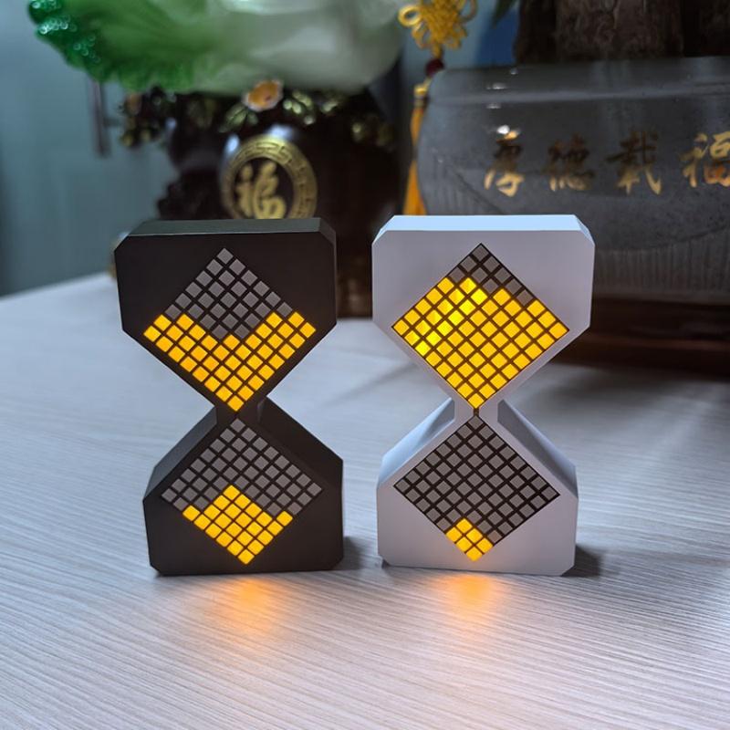 Электронные песочные часы Таймер Беспроводная USB-зарядка Настольная лампа с таймером 3D песочные часы Ночник Светодиодная подсветка окружающей среды Подарок Декор для спальни