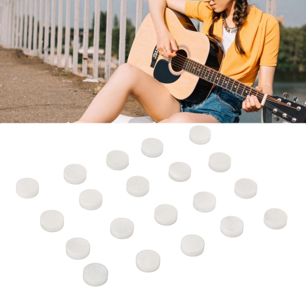 20Pcs Guitar Position Marker Inlay Fingerboard Dots Fret Board Marking Dot White for Instrument