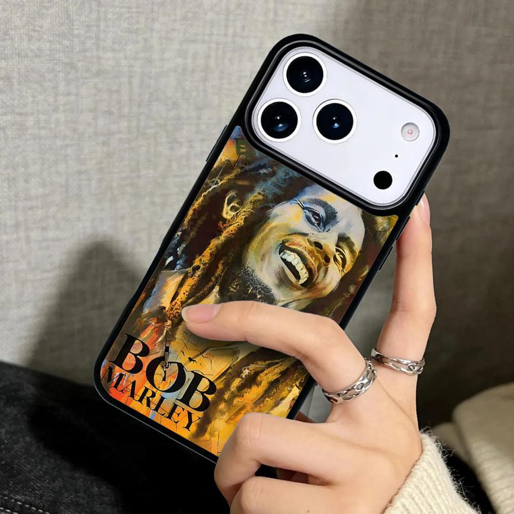 Чехол Case для iPhone 17 Air 16 Pro Max 15 Plus 11 13 Mini 14 12 Задняя крышка телефона Цитаты Боба Марли Раста Регги