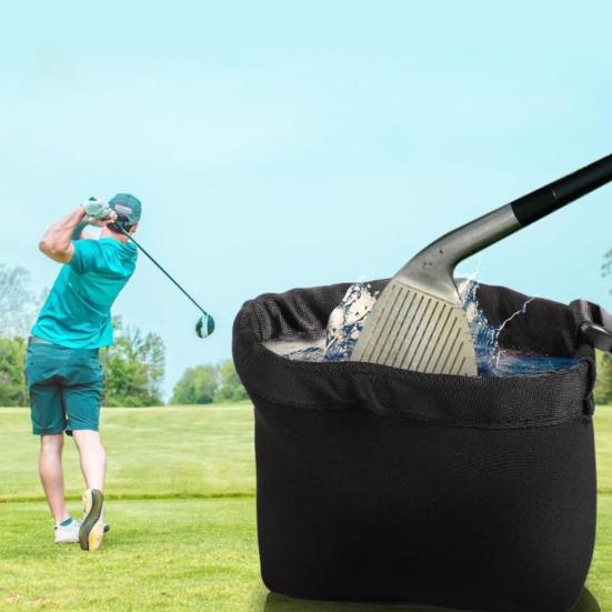 Golf Cleaner Bag Portable Golf Club Washer with Clips Waterproof Lightweight Golf Equipment Cleaner for