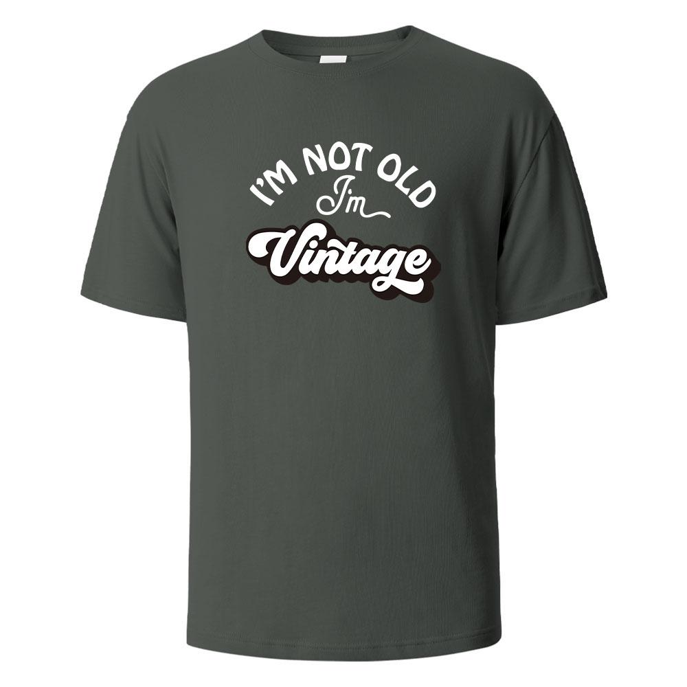 Футболка с принтом «Я не старый», хлопковая, летняя, для мужчин и женщин, 100% хлопок, с круглым вырезом, свободного покроя, с короткими рукавами