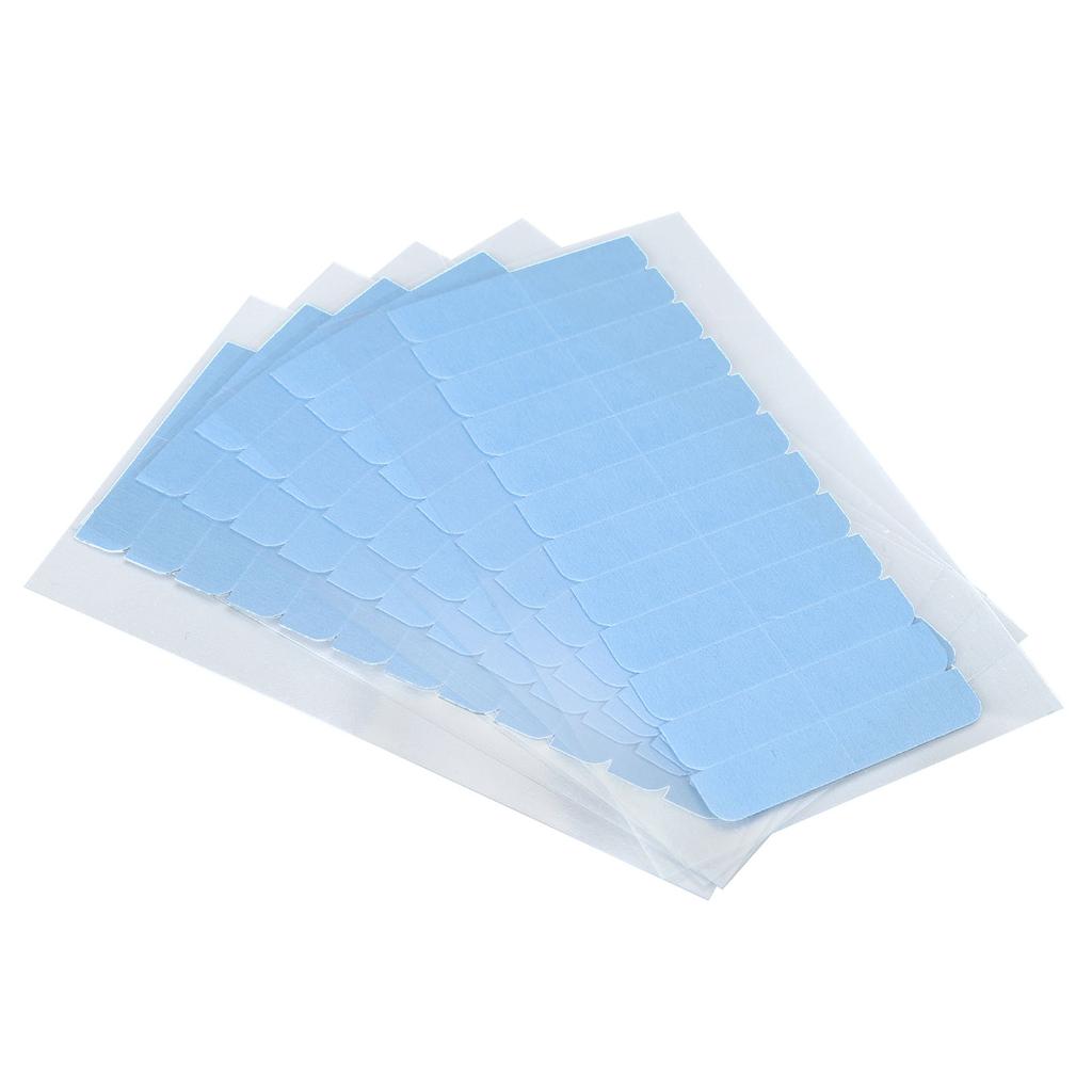 5 Sheets Wig Double Sided Adhesive Tape Blue Waterproof Antislip Professional Hair Extensions Styling Tool