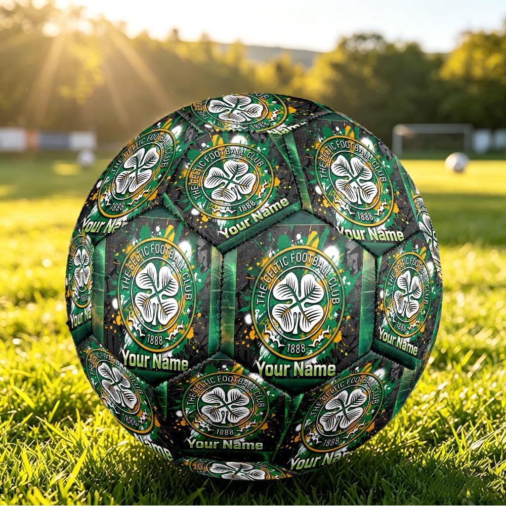 Персонализированный футбольный мяч размера 5 с узором Celtic FC для игры на открытом воздухе Спортивный мяч Подарок