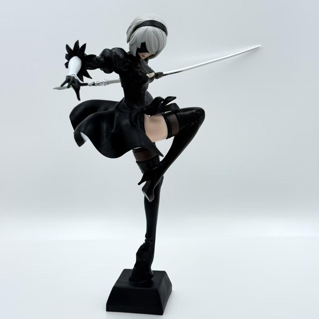 24CM NieR Automata YoRHa No. 2 Type B figma 2B Lifeform Kaine Nier PVC Action figure doll model Collectible statue figura gift