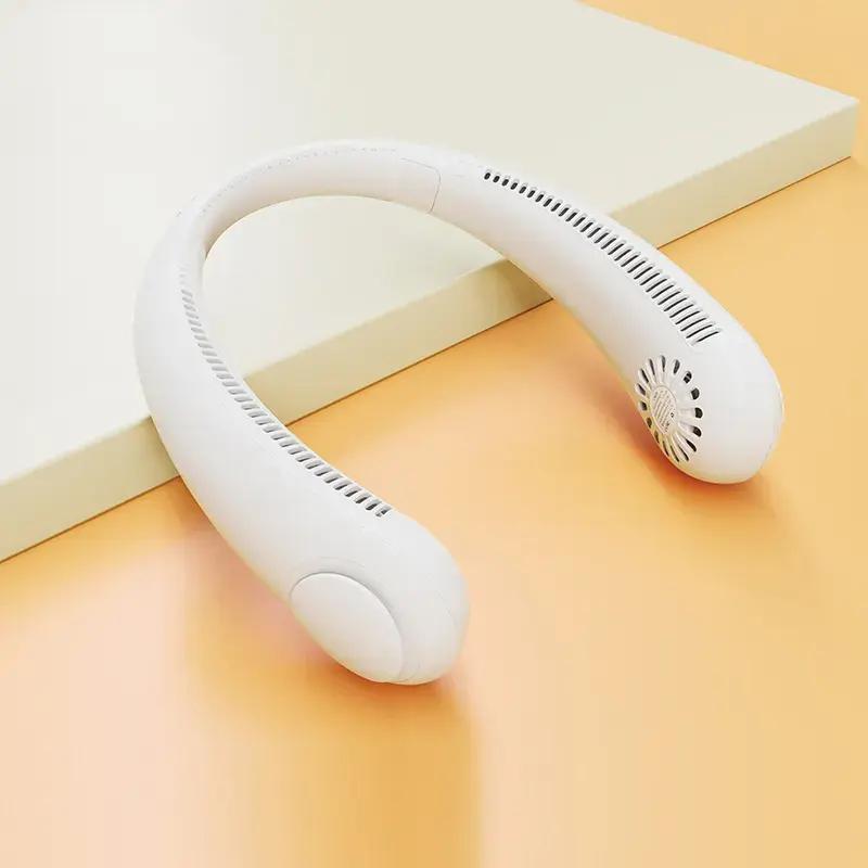 Легкий USB-вентилятор для шеи высокого качества: Мини, Без листьев, Регулируемая скорость, Идеально для летней одежды, Горячая распродажа