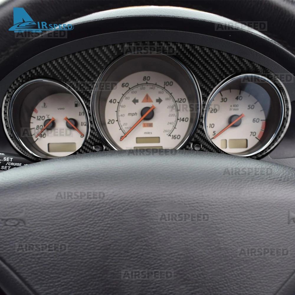 Real Soft Carbon Fiber Trim Sticker For Mercedes Benz SLK R170 1996 1997 1998 1999 2000 2001 2002 2003 Car Speedometer Frame