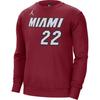 Jordan X Коллаборация НБА Майами Свитшот с круглым вырезом Удобный пуловер С надписью С длинным рукавом Мужской свитшот Красный DN9823-608