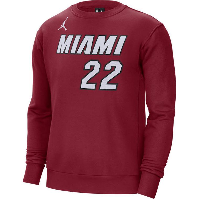 Jordan X Коллаборация НБА Майами Свитшот с круглым вырезом Удобный пуловер С надписью С длинным рукавом Мужской свитшот Красный DN9823-608
