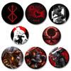32/44/58mm Anime BERSERK Brooches Cartoon Guts/Griffith Badge On Backpack Clothes Handmade Round Pins for Gift Accessory