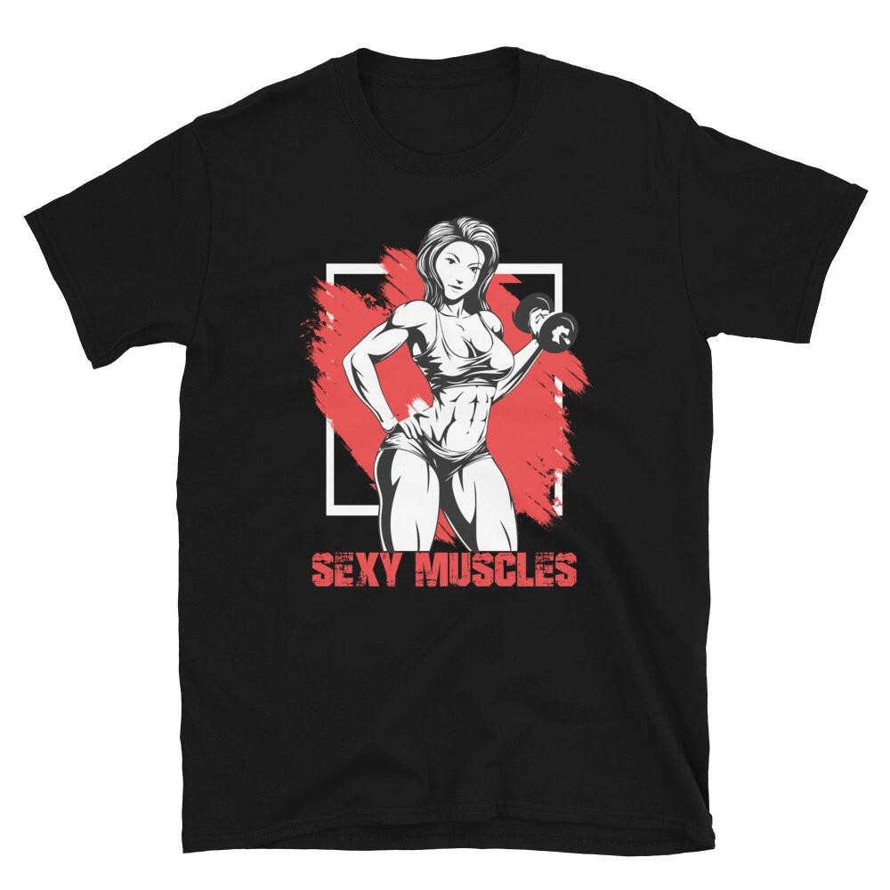 Weightlifting Strength Training Sexy Muscles Female Woman T-Shirt