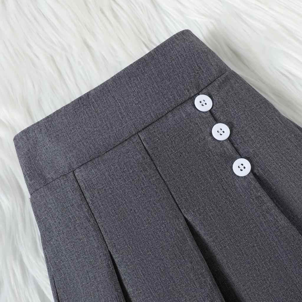 2-8Y Girls Spring and Summer Suit Fashion V-neck Single-breasted Waistcoat + Pullover Top + Pleated Skirt 3pcs