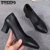 Single Shoe Women's Work Shoes Black Professional Shoes Work Shoes Versatile Flight Attendant Shoes