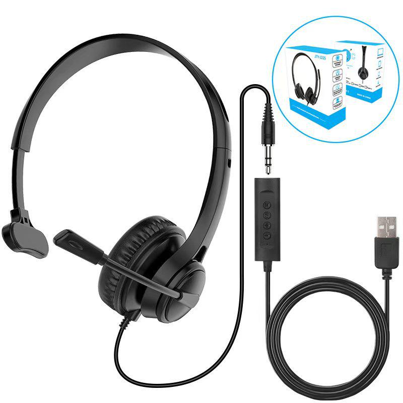 Универсальная USB Type-C полноразмерная гарнитура в наличии для звонков, учебы и встреч