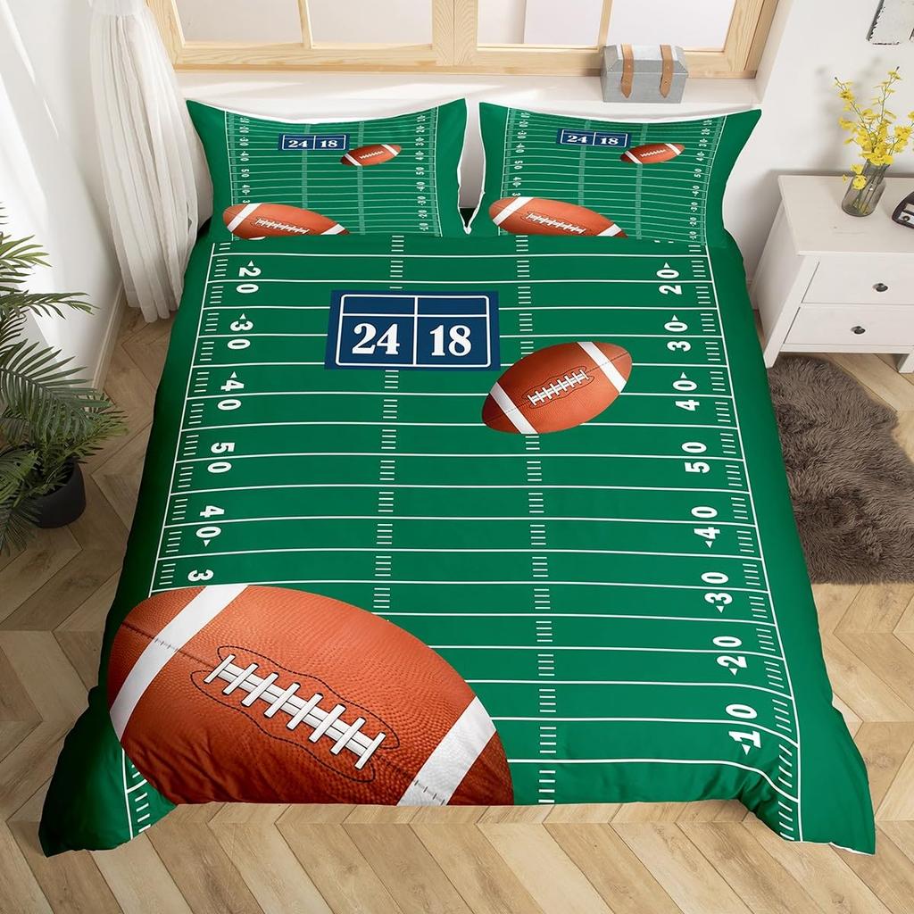 Пододеяльники в зеленой тематике для детей и взрослых, размера Queen, King, для односпальной и двуспальной кровати, с 1 пододеяльником и 2 наволочками, легкий пуховый