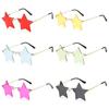 Funny for Women & Men Pentagram Eyewear Rimless Sunglasses Star Shape Sun Glasses Party Glasses
