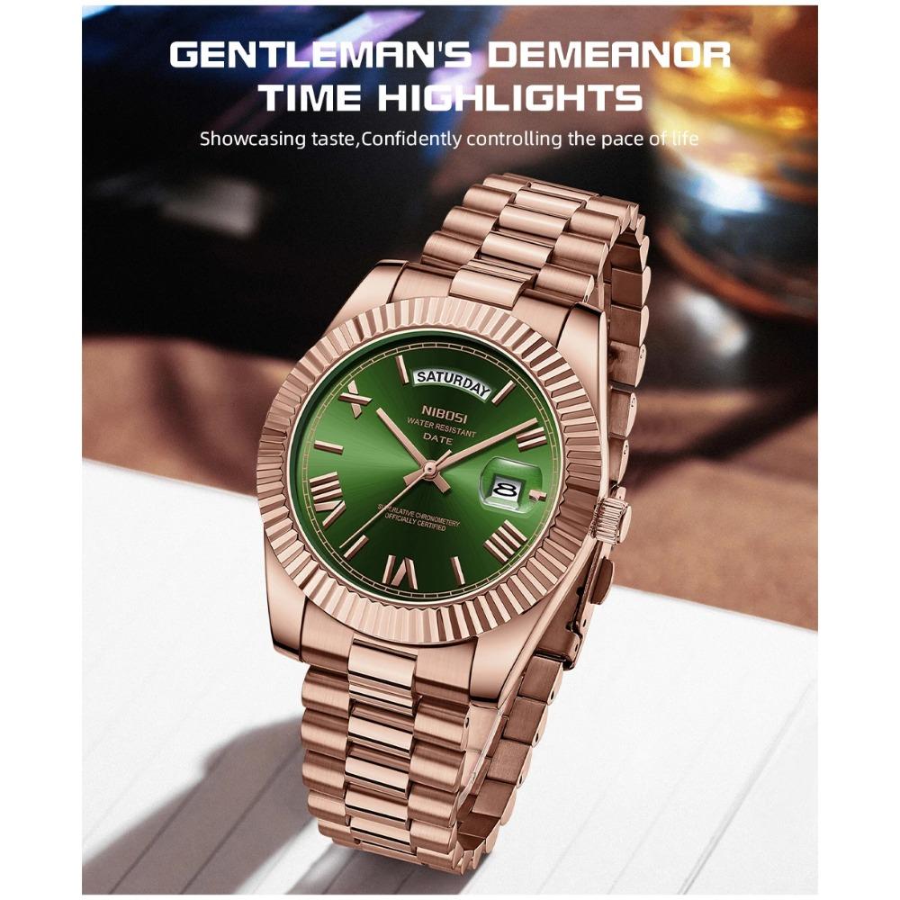 Роскошные кварцевые часы из нержавеющей стали для мужчин Роскошные светящиеся часы с индикацией даты для мужчин