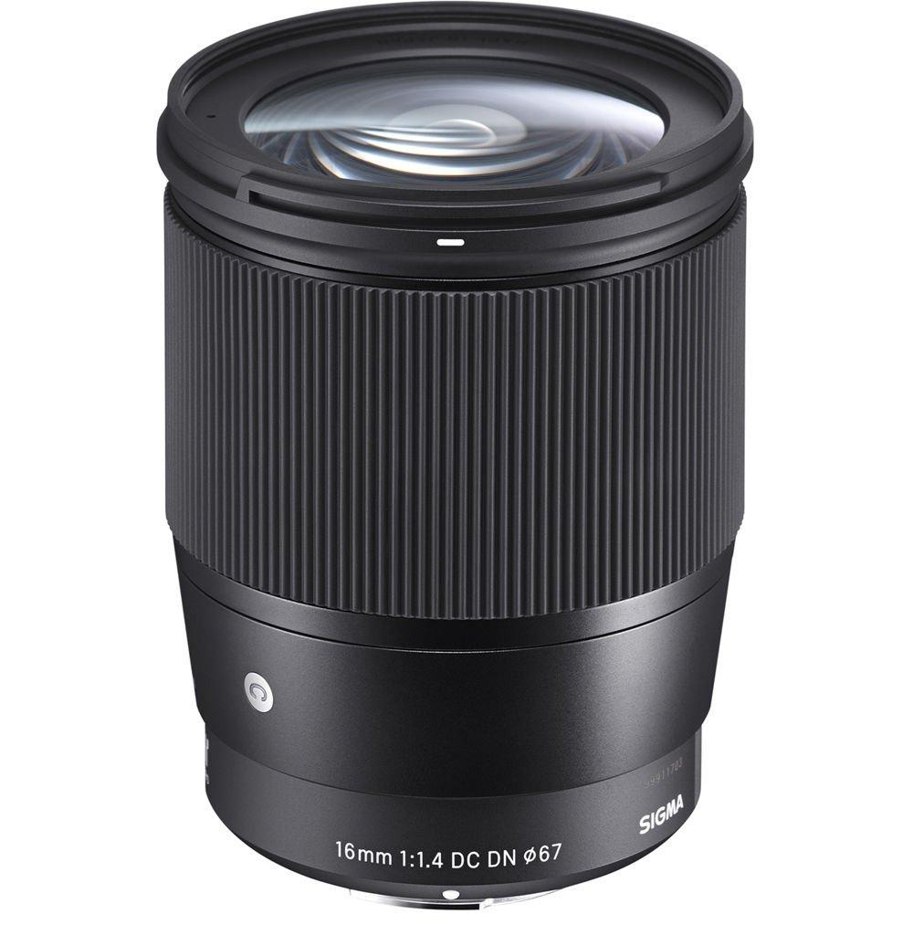 Sigma 16mm DC DN lens for Sony mirrorless Contemporary F1.4 E-mount, prime, wide-angle, APS-C camera,