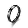 Simple 6mm Stainless Steel Black Rings for Men Women Prevent Allergy High Polished Wedding Ring  Couple Finger Jewelry