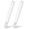 Derlights Motion Sensor Light, Set of 2, Kitchen Light, 26cm Long, Daylight White, Magnetic, Detachable, Steady-On, Sensor Mode, Reading Light, Table