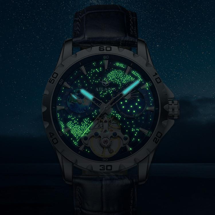 AILANG Новые автоматические механические часы со звездным ночником, мужские часы Blue Planet Watch