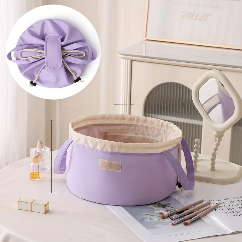 1 шт. Роскошная косметичка-Большая вместимость,Портативный дорожный органайзер с золотистыми молниями,Прочная ткань для туалетных принадлежностей и предметов первой необходимости,Дорожная косметичка