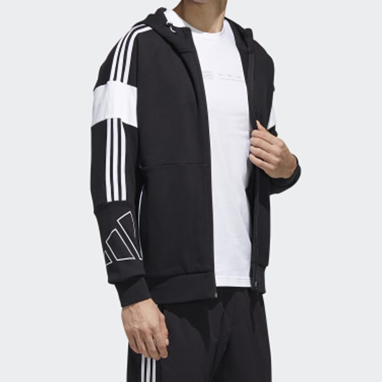 Adidas Jackets Men's Black Hooded Moderate Other GF3995