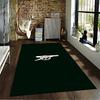 Black carpet w/ Cannon Designed floor mat, suitable as a non-slip mat for the living room or bedroom sofa