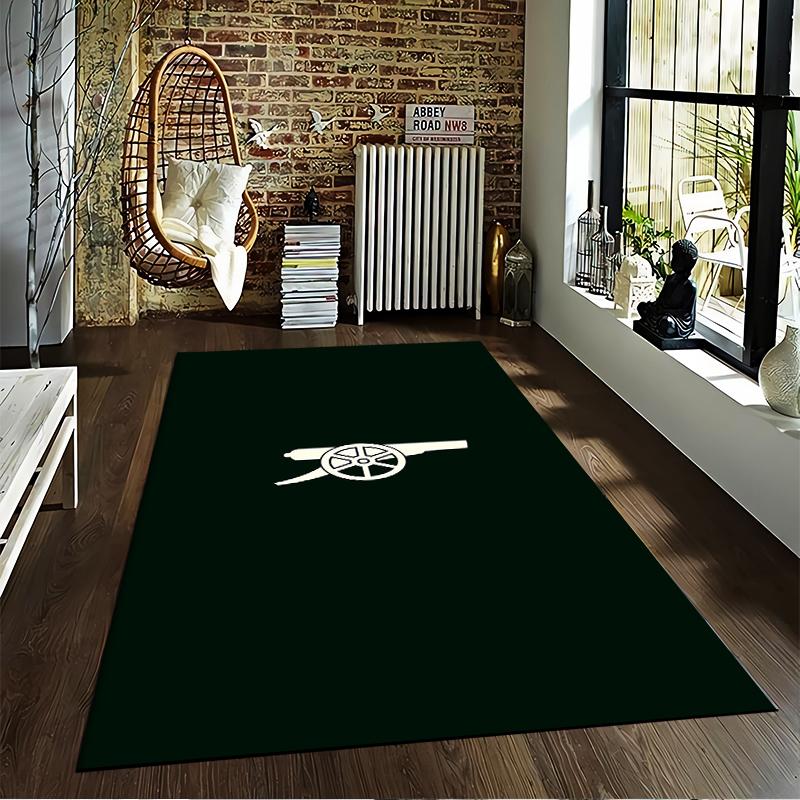Black carpet w/ Cannon Designed floor mat, suitable as a non-slip mat for the living room or bedroom sofa