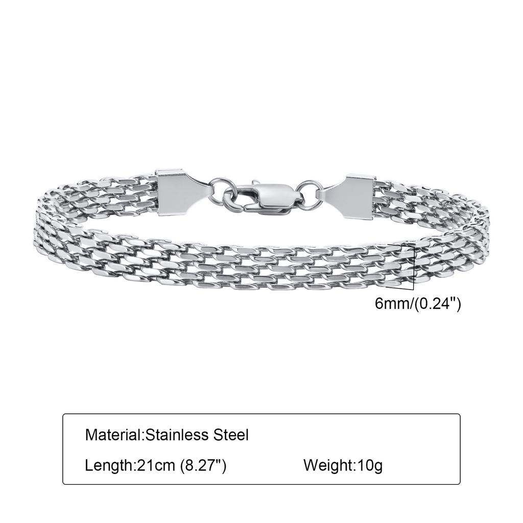 Minimalist Mesh Strap Bracelet for Women,Stainless Steel Chain Bracelets,Classic Charm Jewelry Gifts