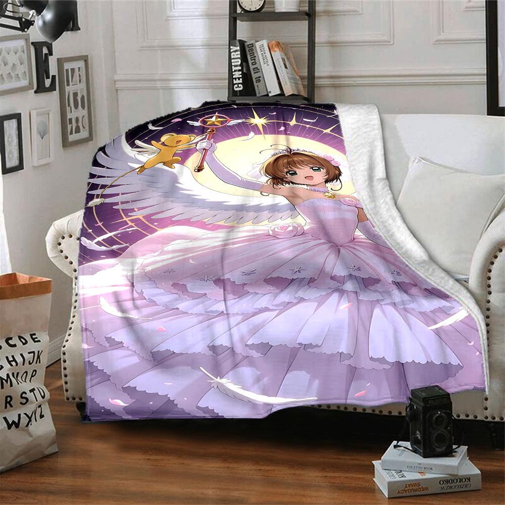 1pc Magical Sakura Flannel Blanket [Cozy Throw Blanket] For Sofa, Bed, Travel, Camping, Livingroom, Office, Couch, Chair, And Bed